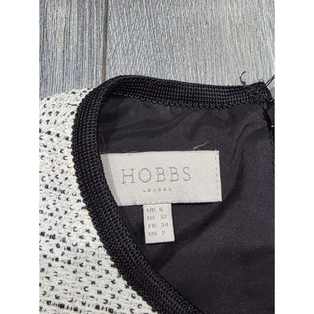 Hobbs Black And White Tweed office work Sheath Dress Size 2 A003342 - Picture 10 of 14